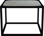 Black Linear Side Table Round